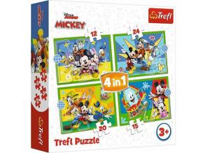 Micky Maus und Freunde 4 in 1 Puzzle - Trefl