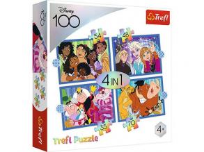 Happy Disney Familien 4in1 Puzzle - Trefl