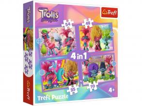 Trolls 3: 4 in 1 Puzzlesatz - Trefl