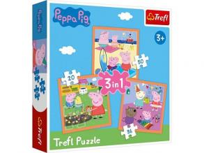 Peppa Pig: Das geniale Peppa 3 in 1-Puzzle - Trefl