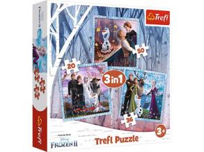 Eiszauber 2: Magische Geschichte 3 in 1 Puzzle - Trefl