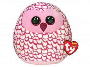 Ty Squish-a-Boos kissenförmige Plüschfigur PINKY, 30 cm - rosa Eule