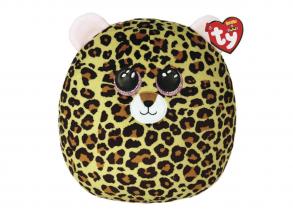 Ty Squishy Beanies Kissen Plüschfigur LIVVIE, 30 cm - Leopard