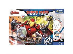 Avengers SuperMaxi zweiseitiges 3-in-1-Puzzle 24-teilig