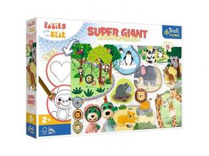 Treflik at the Zoo Super Giant zweiseitiges 3 in 1 Puzzle 15pcs - Trefl