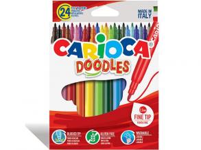 Doodles Marker mit langer Spitze 24-teiliges Set - Carioca