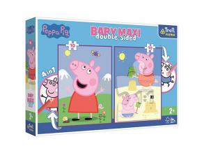 Peppa pig doppelseitiges 4 in 1 Baby Maxi puzzle 2x10pcs - Trefl