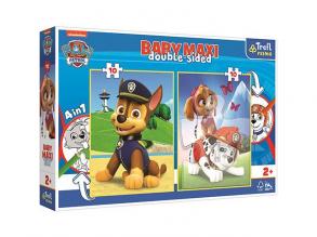 Paw Patrol Doppelseitiges 4 in 1 Baby Maxi Puzzle 2x10Stück - Trefl