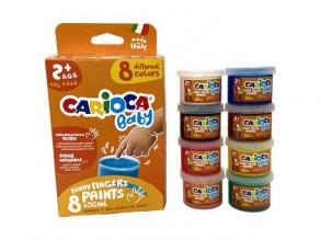 Baby Fingerfarben-Set mit verschiedenen Farben 8x50ml - Carioca