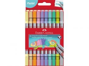 Faber-Castell: Filctoll Set mit 10 doppelendigen Pastellfarben