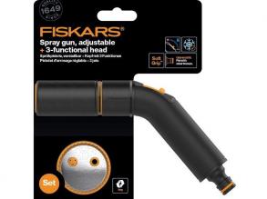 Fiskars Comfort Bewässerungspistole, verstellbarer Bewässerungskopf + 3-Funktions-Bewässerungskopf