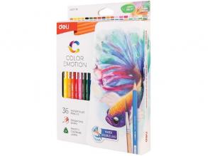 Deli Color Emotion 36 Aquarellstiftset mit Papierbox