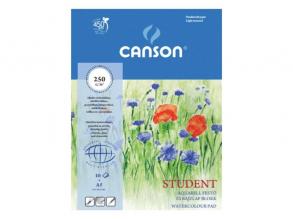 Canson Student A5 250g 10 Blatt geklebt fein strukturierter Aquarellblock