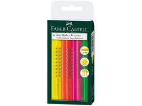 Faber-Castell: Grip Textmarker 1543 4er-Set