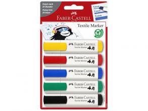 Faber-Castell: Textilfilz in Standardfarben, 5er-Set