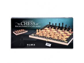 Schach 3 in 1 Holzspielset 39,5cm