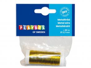 PlayBox: Metallbindedraht in Gold 0,3mm 80m