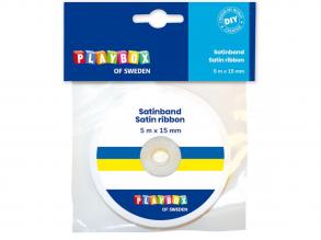 PlayBox: Blau-gelbes Satinband 15mm Breite 5m