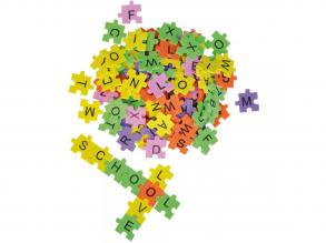 PlayBox: Bunte Schwamm-Puzzle-Elemente mit verschiedenen Farben und Buchstaben 2000Stück 20x20mm