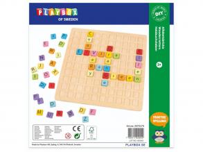 PlayBox: ABC buntes Lernspielzeug aus Holz 25x25cm