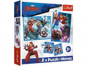 Marvel: Avengers Puzzle und Memory Card 2 in 1 Set - Trefl