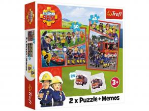 Sam der Feuerwehrmann Puzzle und Memory Karte 2 in 1 Set - Trefl