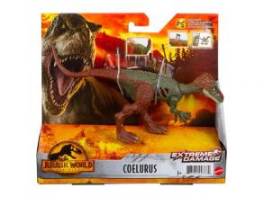 Jurassic World 3 kämpfende Coelurus Dinosaurier Figur