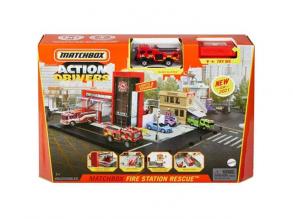 Matchbox: Großes Feuerwehrbahn-Set mit Licht und Sound - Mattel