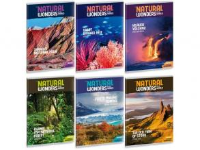 Ars Una Natural Wonders A5 extra geheftetes kariertes Notizbuch