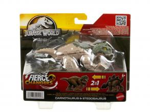 Jurassic World: Fierce Changers - Carnotaurus & Stegosaurus transformierbare Dinosaurier-Figur