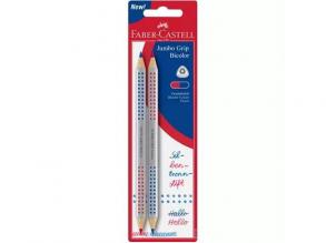 Faber-Castell: Jumbo Grip blau-rot bicolor Bleistifte 2er Set