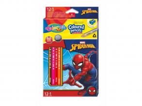 Colorino 12pcs dreieckige Bleistifte mit Anspitzer Spiderman