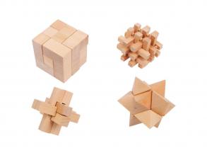 Small Foot - Gehirnpuzzles aus Holz, 4er-Set