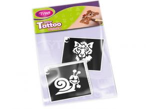 Boyish glitter tattoo template set of 5