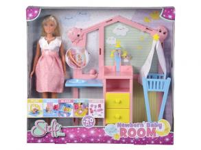 Steffi Love Puppe neugeborenes Baby mit Zimmer - Simba Toys