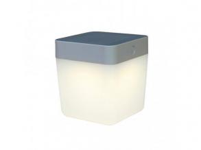 Led-Leuchte , außen , 1W , Solar , dimmbar , warmweiß , IP44 , silber , LUTEC , TABLE CUBE