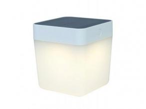 Led-Leuchte , außen , 1W , Solar , dimmbar , warmweiß , IP44 , weiß , LUTEC , TABLE CUBE