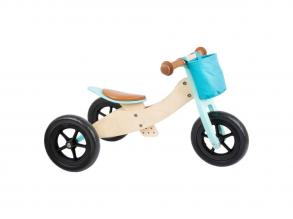 Small Foot - Holzdreirad und Laufrad 2in1 Maxi Turquo