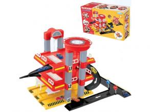 Mochtoys: Parkhaus mit 3 Ebenen und kleinem Auto 59x57x46cm