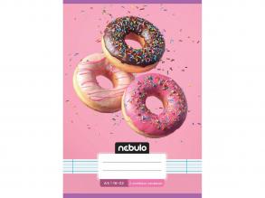 Nebulo: Needlepoint 2. Klasse Notizbuch A5 16-32 mit niedlichem Muster - Doughnut