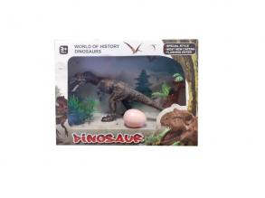 Triceratops Dinosaurier-Figur mit Ei und Pflanzen