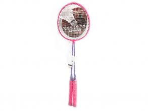 Vektory Metall Badminton Set mit 1 Ball rosa-lila