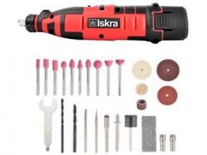 ISKRA AKKU-MINISCHLEIFER- UND BOHRER-SET ML-MD01-120