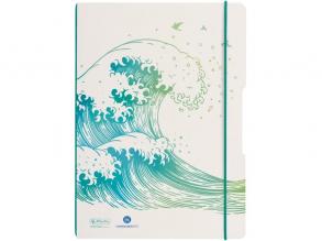 Herlitz GREENline Wave my.book flex A4 40 kariert + 40 liniert Notizbuch