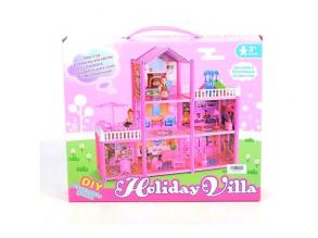 Holiday Villa: Baue dein eigenes rosa Puppenhaus-Spielset