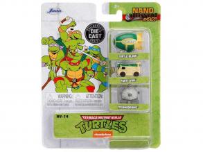 Teen Ninja Turtles: Nano Hollywood Rides 3pcs Premium Metall Auto Set 4,5cm - Jada Toys