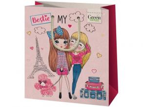 Green Grass Bestie Mädchen mittlere Größe Geschenk Tasche 20x9x23cm