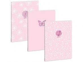 Ars Una: Soft Touch Pink Spring extra geheftetes Punkt Notizbuch A/4