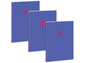 Ars Una: Soft Touch Violet Spring extra geheftetes Notizbuch A/4