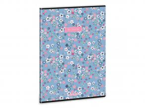 Ars Una: Pearl Blossom blau extra geheftetes Notizbuch A/4